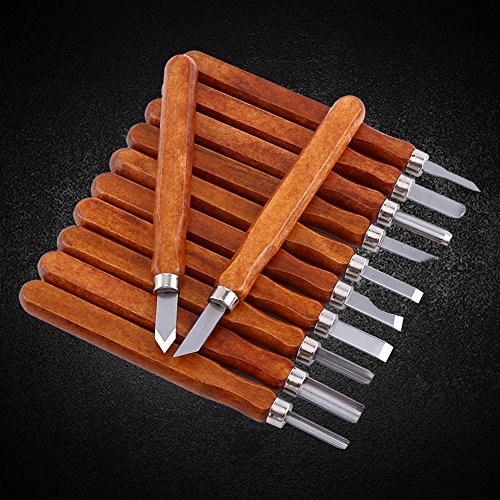 12pcs Wood Carving Bits Woodcut Cutter Knife Set Hand Wood Carving...