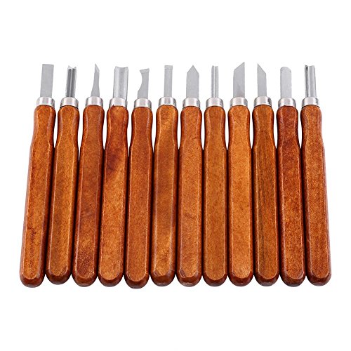12pcs Wood Carving Bits Woodcut Cutter Knife Set Hand Wood Carving...