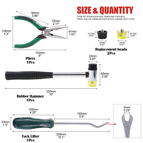 Hilitchi Tack Hammer Soft Mallet Upholstery Tools Staple Nails Dec...