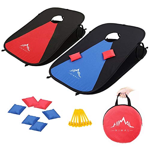 Himal Collapsible Portable Corn Hole Boards With 8 Cornhole Bean B...