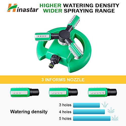 Hinastar Lawn Sprinkler,Automatic Garden Water Sprinkler,Upgrade 3...
