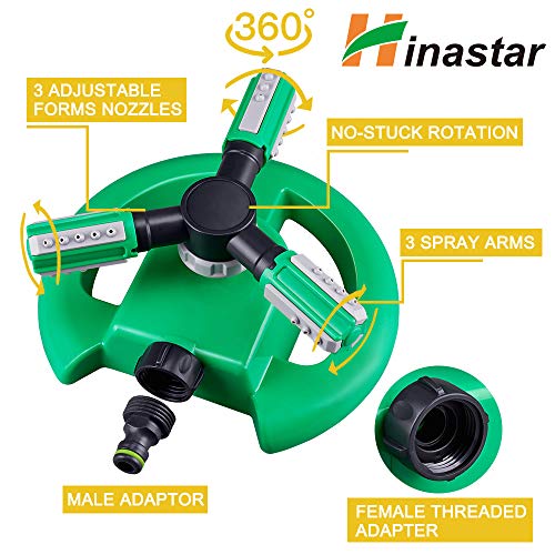 Hinastar Lawn Sprinkler,Automatic Garden Water Sprinkler,Upgrade 3...