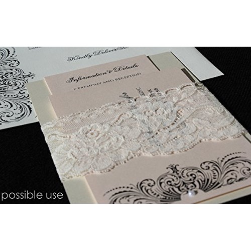 White Lace Ribbon for Crafts - HipGirl 20 Yards Floral Ribbon Lace...
