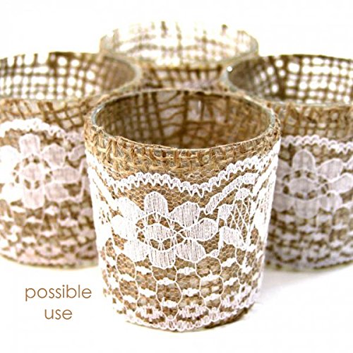 White Lace Ribbon for Crafts - HipGirl 20 Yards Floral Ribbon Lace...