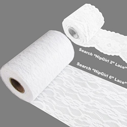 White Lace Ribbon for Crafts - HipGirl 20 Yards Floral Ribbon Lace...
