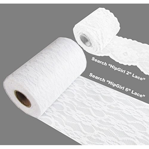 White Lace Ribbon for Crafts - HipGirl 20 Yards Floral Ribbon Lace...