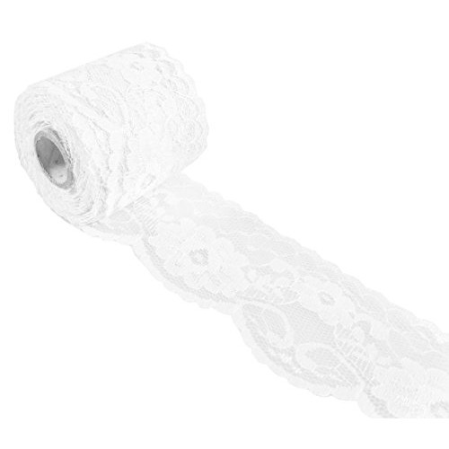White Lace Ribbon for Crafts - HipGirl 20 Yards Floral Ribbon Lace...