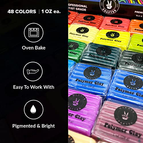 Polymer Clay Set 48 Colors Modeling Clay Sculpting and Oven Bake K...