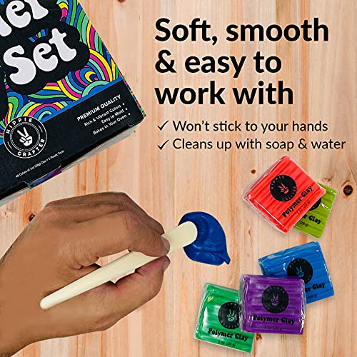 Polymer Clay Set 48 Colors Modeling Clay Sculpting and Oven Bake K...