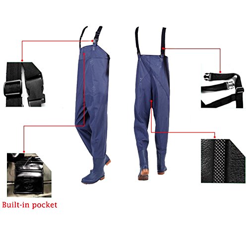 Hippodoctor Mens Fishing Chest Waders with Boots Waterproof Breat...