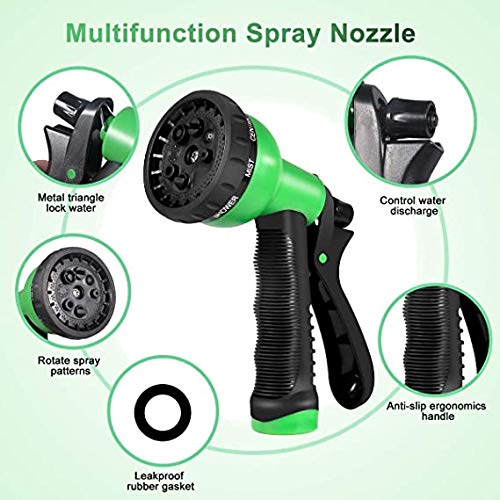 Garden Hose, Expanding Flexible Water Hose with 8 Function Nozzle,...