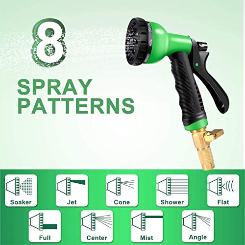 Garden Hose, Expanding Flexible Water Hose with 8 Function Nozzle,...
