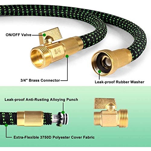 Garden Hose, Expanding Flexible Water Hose with 8 Function Nozzle,...