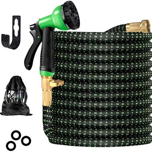 Garden Hose, Expanding Flexible Water Hose with 8 Function Nozzle,...