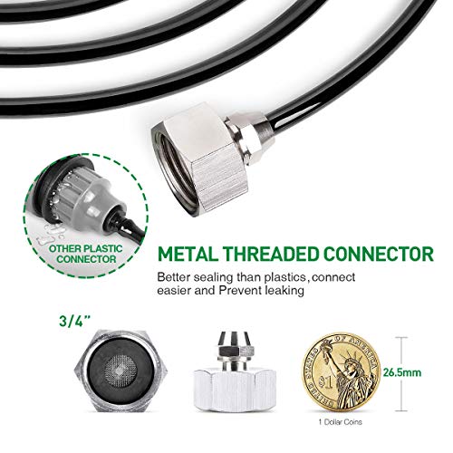 HIRALIY 50ft /15M Drip Irrigation Kits 1/4 Blank Distribution Tub...