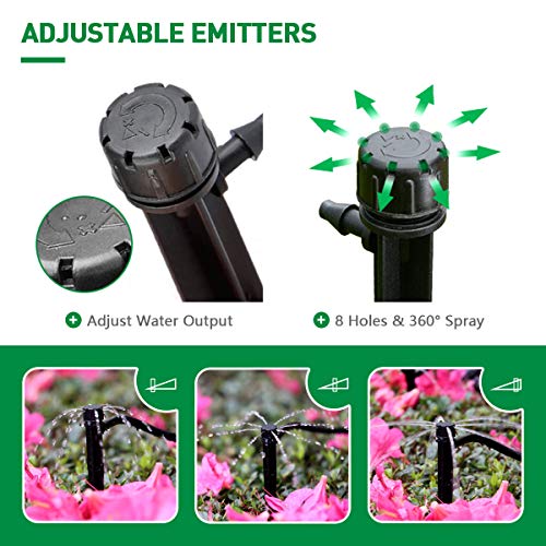 HIRALIY 50ft /15M Drip Irrigation Kits 1/4 Blank Distribution Tub...