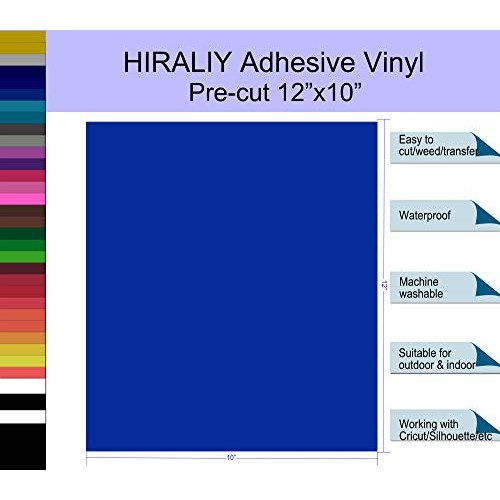 Permanent Vinyl Bundle, HIRALIY 63 Pack 12x10 Adhesive Vinyl She...