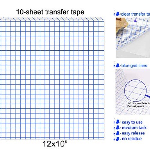 Permanent Vinyl Bundle, HIRALIY 63 Pack 12x10 Adhesive Vinyl She...