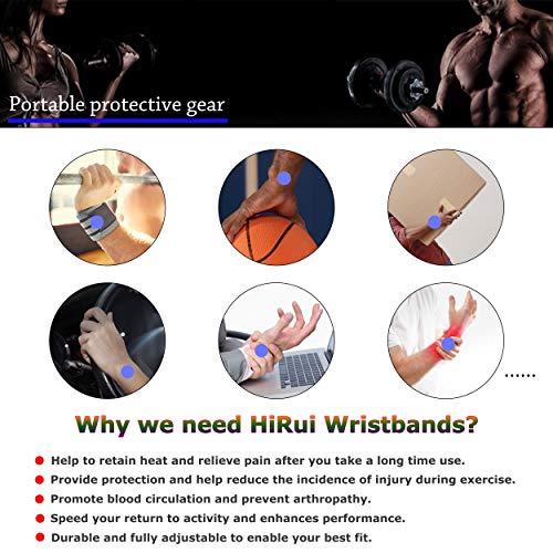 HiRui 2 Pack Wrist Compression Strap and Wrist Brace Sport Wrist S...
