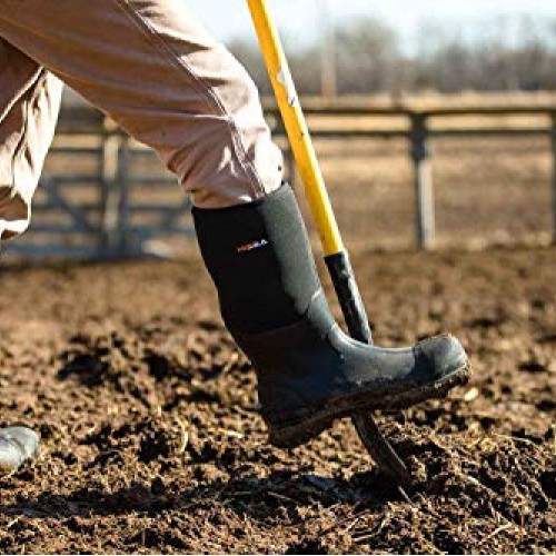 Hisea Mens Work Boots Neoprene Rubber Rain Boots Muck Mud Boots I...