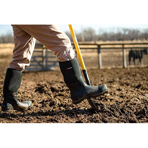 Hisea Mens Work Boots Neoprene Rubber Rain Boots Muck Mud Boots I...