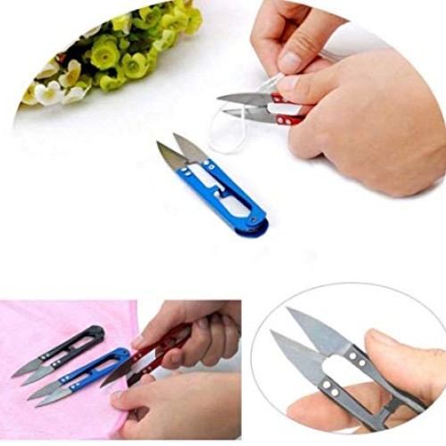 2PCS Random Color Stainless Steel Household Scissors Mini Paper Cl...