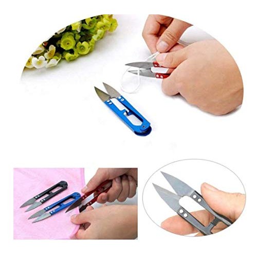 2PCS Random Color Stainless Steel Household Scissors Mini Paper Cl...