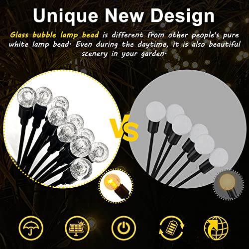 historyoo Solar Garden Lights-Upgraded Solar Outdoor Firefly Light...