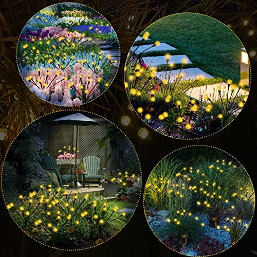 historyoo Solar Garden Lights-Upgraded Solar Outdoor Firefly Light...