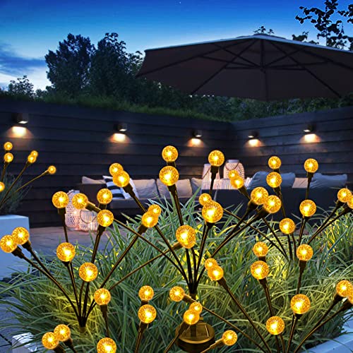 historyoo Solar Garden Lights-Upgraded Solar Outdoor Firefly Light...