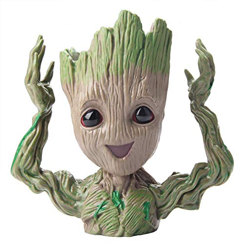 HitHopKing Flowerpot Treeman Baby Groot Succulent Planter Cute Gre...