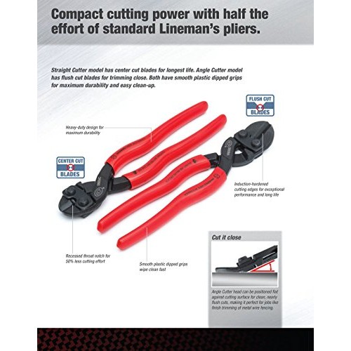 Crescent H.K. Porter Compact Bolt Cutter with Flush Cut Blades and...