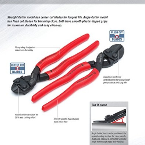 Crescent H.K. Porter Compact Bolt Cutter with Flush Cut Blades and...