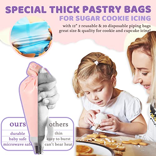Cookie Decorating Supplies Kit 118pcs with Storage Case, Royal Sug...