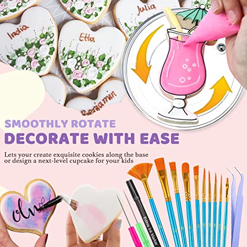 Cookie Decorating Supplies Kit 118pcs with Storage Case, Royal Sug...