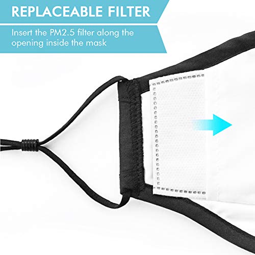 HMIAO 3 Pack PM2.5 Dust Mask, Reusable Breathing Valve Mouth Masks...
