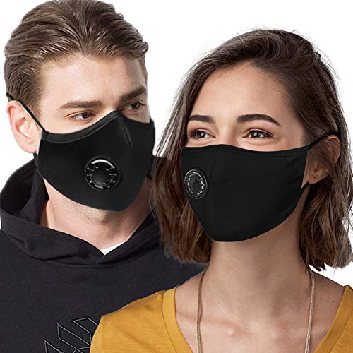 HMIAO 3 Pack PM2.5 Dust Mask, Reusable Breathing Valve Mouth Masks...