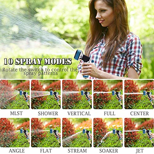 Garden Hose Nozzle｜ Aluminum Alloy 10 Sprayers Patterns Water Hos...