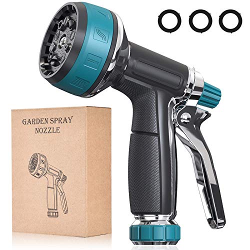 Garden Hose Nozzle｜ Aluminum Alloy 10 Sprayers Patterns Water Hos...