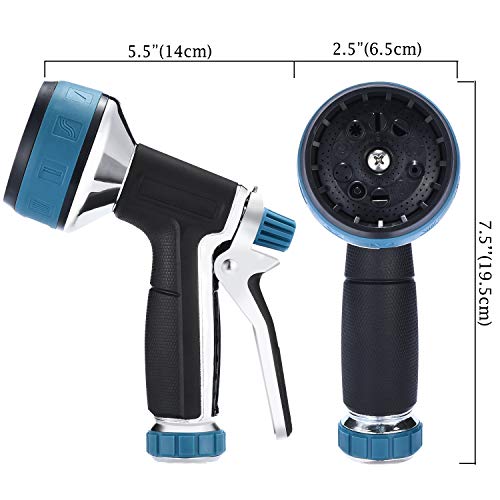 Garden Hose Nozzle｜ Aluminum Alloy 10 Sprayers Patterns Water Hos...