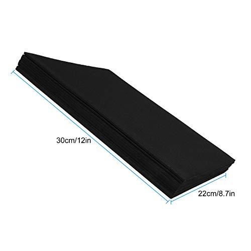 50Pack Black EVA Foam Sheets, 9 x 12 Cosplay Foam Paper Craft Fo...