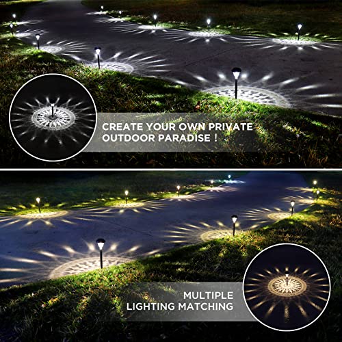 HNES Super Bright 2 in 1 Solar Lights Outdoor Waterproof, Up to 12...