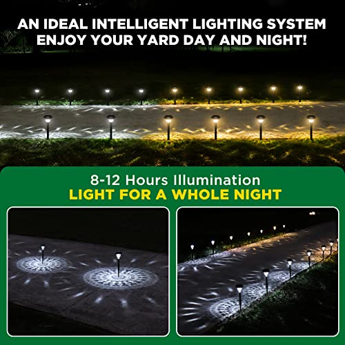 HNES Super Bright 2 in 1 Solar Lights Outdoor Waterproof, Up to 12...
