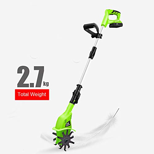 Garden Tiller, Electric Cordless Hand Tiller Cultivator with 4000m...