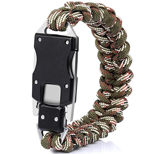 HNYYZL Paracord Knife Bracelet, 1 Pack Survival Cord Bracelets Upg...