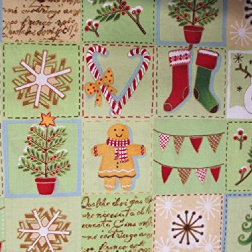 1 Yard Alpine Holiday by Hoffman Fabrics 100% Cotton Quilt Christm...