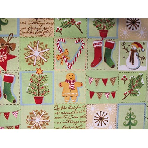 1 Yard Alpine Holiday by Hoffman Fabrics 100% Cotton Quilt Christm...