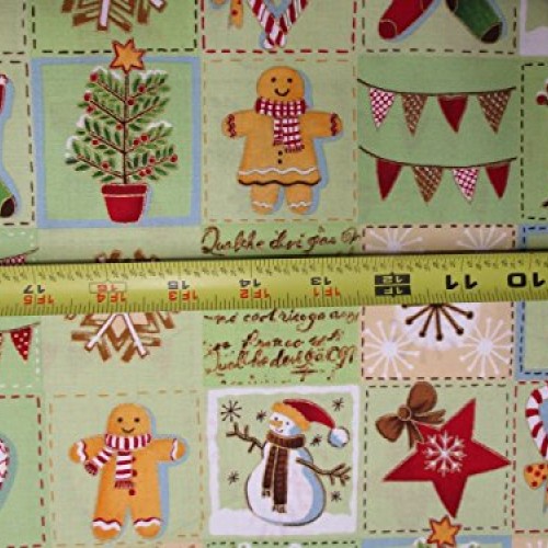1 Yard Alpine Holiday by Hoffman Fabrics 100% Cotton Quilt Christm...