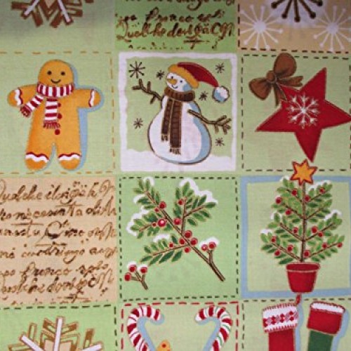 1 Yard Alpine Holiday by Hoffman Fabrics 100% Cotton Quilt Christm...