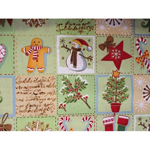 1 Yard Alpine Holiday by Hoffman Fabrics 100% Cotton Quilt Christm...